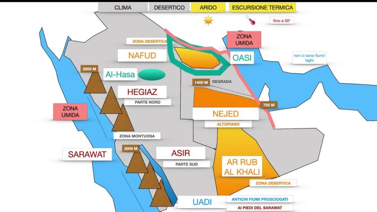 La mappa geografica dell’Oman