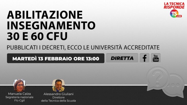 Crediti formativi per l’insegnamento