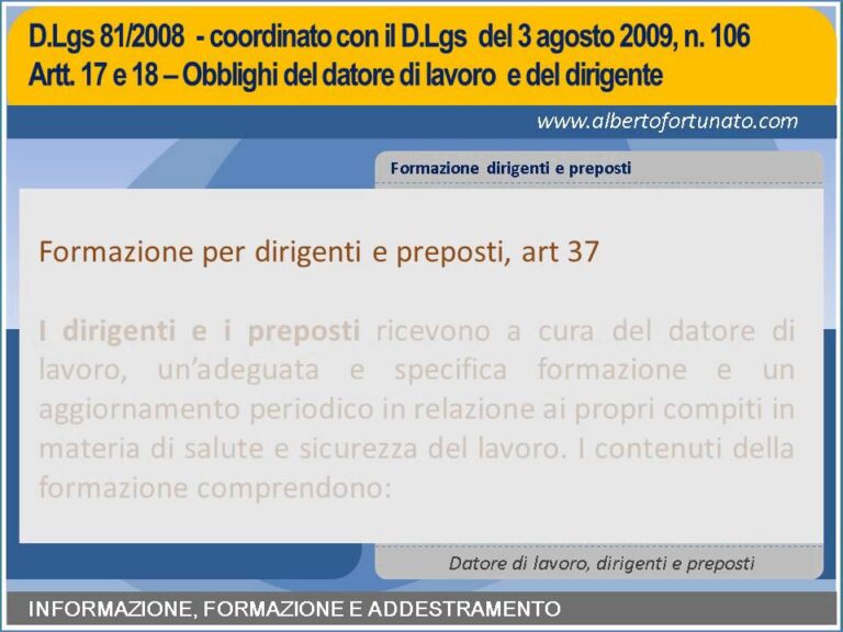 Articolo 18 del Dlgs 81/08: Tutte le Informazioni Necessarie