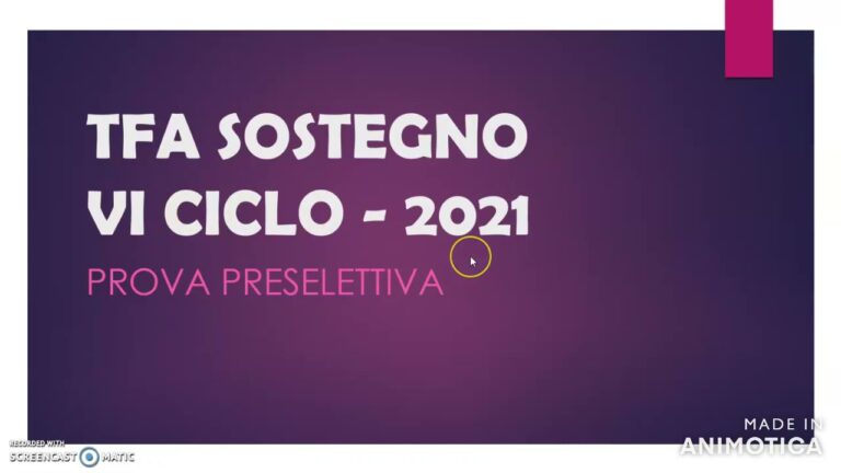 Guida completa al simulatore quiz TFA sostegno